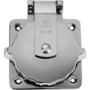 Elektrická zásuvka Osculati Nerezová vodotěsná zásuvka břehové přípojky na 220 V, 30 A