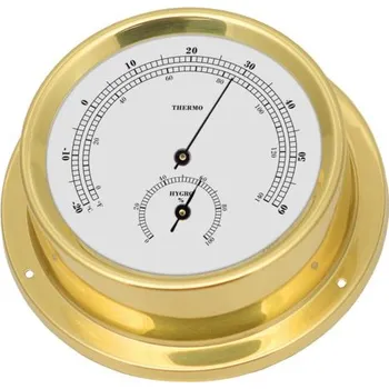 Talamax Mosazný teploměr a vlhkoměr, průměr 125 mm