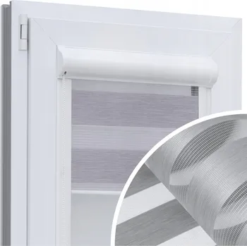 Roleta VOPPI ROLETA DEN A NOC V KAZETĚ 35x150 CM ŠEDÁ PAŘÍŽSKÁ