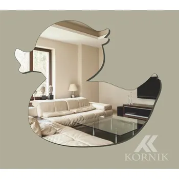 Zrcadlo Dekorativní Zrcadlo Akrylové Kachnička | Stříbrné | 260x200 mm