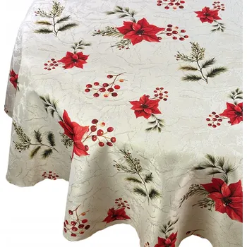 ubrus Vánoční Hvězda Betlémská Zlatá Kulatý prům. 140 cm