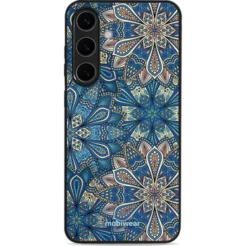 Lesklý kryt Mobiwear Glossy - Samsung Galaxy S25 Plus - G038G - Modré mandala květy (Prémiové lesklé pouzdro, obal, kryt Mobiwear Glossy na mobil Samsung Galaxy S25 Plus - G038G - Modré mandala květy, materiál Plast + TPU silikon - krytí po všech stranách