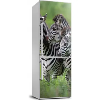 Fototapeta Foto Samolepka na ledničku na zeď Tři zebry 70x190
