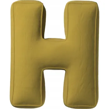 Polštář Žluté Tipi Polštář písmeno H zelené