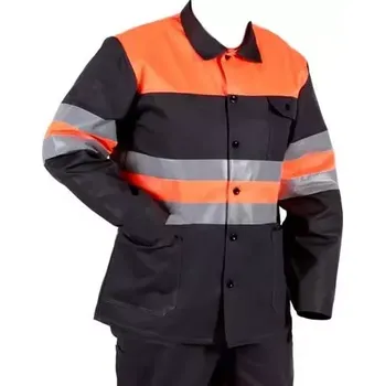 pracovní blůza Pánská montérková blůza s reflexním vzorem Magg 1813-88-60 - výškový typ 182, vel.60, černá/oranžová