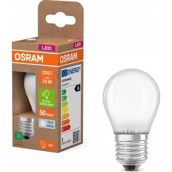 Žárovka LED žárovka P45 E27 1,2W (odpovídá 25W) 255lm 4000K FILAMENT 213lm/W Třída A OSRAM