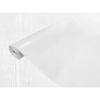 Tapeta Samolepicí PVC Fólie na dřevěný nábytek, bílá lesklá, šířka 90 cm