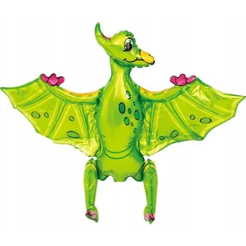 Balónek Fóliový balónek Pterodaktyl 3D ZELENÝ dinosaurus 80 cm