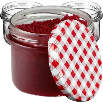 Sklenice 100x ZAVAŘOVACÍ SKLENICE 235ml + ŠROUBOVACÍ VÍČKO FI82 ZAVAŘOVACÍ SKLENIČKA NA DŽEM