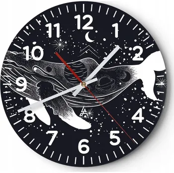 Hodiny Kuchyňské nástěnné hodiny 30x30 Abstrakce Moderní skleněné hodiny Tiché