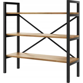 Knihovna Regál Loft industriální na knihy dub D3-40 60cm