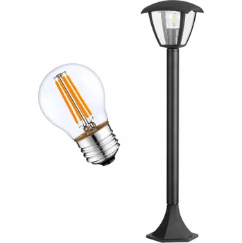 Stojací lampa ZAHRADNÍ LAMPA Venkovní STOJACÍ SLOUPEK Černá LED