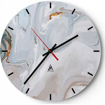 Hodiny Nástěnné hodiny do kuchyně 30x30 Abstrakce Skleněné hodiny do obýváku Tiché