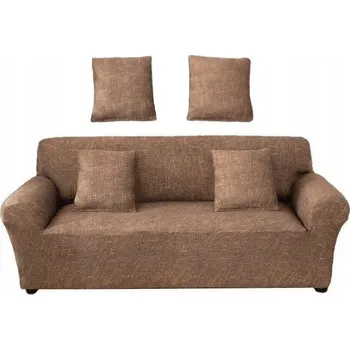 Napínací potah Potah na pohovku (kanape) Domidekor hnědý