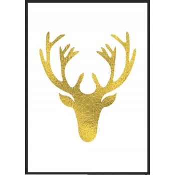 Obraz OBRAZ PLAKÁT V RÁMU 33x43 cm Zlatý Jelen P1789