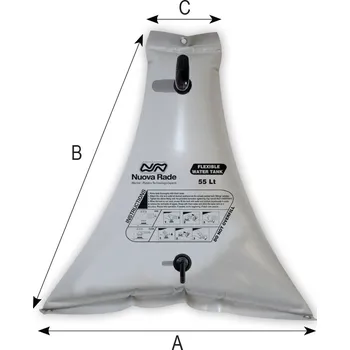 nádrž Nuova Rade Trojúhelníková flexibilní nádrž na vodu, objem 100 l