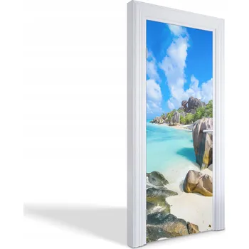 Fototapeta Dekorativní samolepka na dveře, skříň nebo nábytek - Tropická pláž 75x205 cm