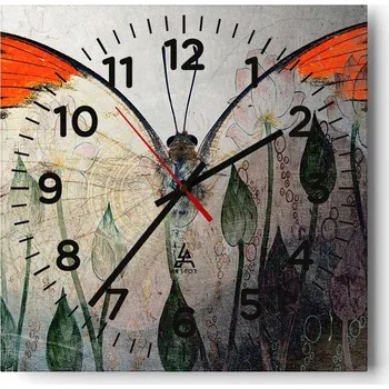 Hodiny Kuchyňské nástěnné hodiny 30x30 Abstrakce Skleněné hodiny do obýváku Moderní Tiché