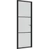 Interiérové dveře Interiérové dveře 350552 76/201,5/5 černé matné sklo a černý hliník