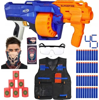 Dětská zbraň PISTOLE NERF N-STRIKE ELITE SURGEFIRE MEGA RYCHLÝ OTOČNÝ ZÁSOBNÍK E0011