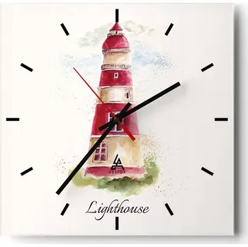 Hodiny Velké nástěnné hodiny na zeď 40x40 Lucerna Skleněné hodiny Čtvercové Tiché