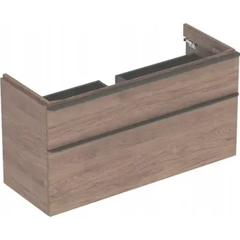 Koupelnový nábytek GEBERIT Smyle Square Skříňka pod umyvadlo 118x47x61 cm Ořech vlašský hickory