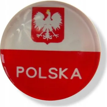 Obraz Skleněný Magnet na ledničku Polsko se znakem