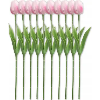 umělá květina Umělé růžové tulipány kytice 10 Ks umělé květy na dekorace dekorativní