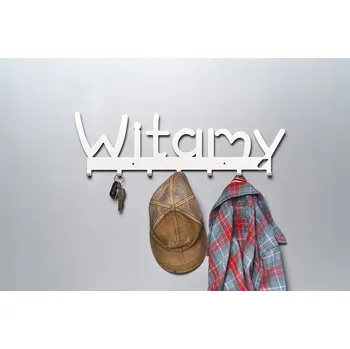 Věšák Vítejte #1 - BÍLÝ - Věšák na oblečení 60 cm