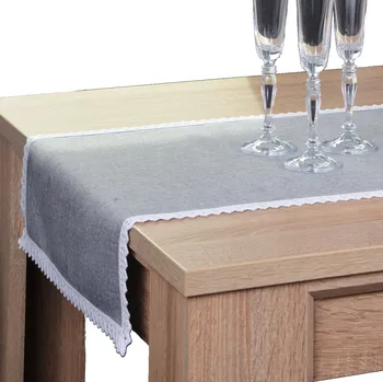 Prostěradlo Běžec na stůl odstíny šedé 120 x 40 cm