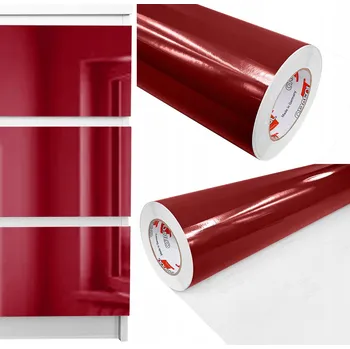 Tapeta Samolepicí Nábytková Fólie Dekorativní DIY Barva BURGUNDSKÁ LESKLÁ 100x50cm