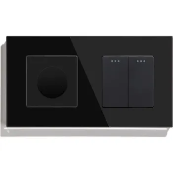 vypínač MECHANICKÝ STMÍVAČ + SKLENĚNÝ SPÍNAČ SVĚTLA