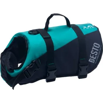 Obleček pro psa Vesta pro psy s váhou 40+ kg Besto Dog Jacket deluxe limetkovo-černá