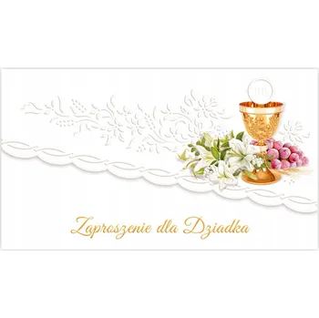 Obraz Pozvánky na První svaté přijímání – pozvánka k prvnímu svatému přijímání pro dědečka