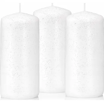 Svíčka Dekorativní parafinová svíčka bez vůně Drobo 3 ks