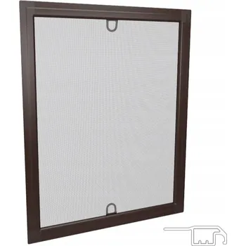 Síť proti hmyzu Moskytiéra do okna s lemem, hnědá, 80x110 cm