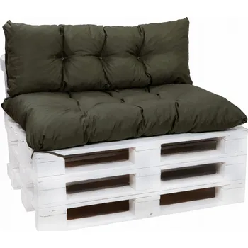 Podsedák Sada polstrů na palety, 120x50 + 120x40 zelená, polštáře