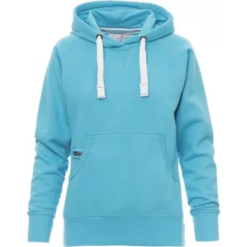 Dámská mikina Payperwear Dámská klokanka Atlanta s v-prošíváním a malou kapsičkou na zip Barva: modrá atolová, Velikost: M