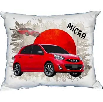 Povlak na dekorativní polštářek Polštářek s osobním autem Nissan Micra I. (Polštářek s osobním autem )