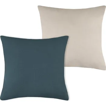 Polštář Polštář DUO 50x50 kobaltově béžový dekorativní polštář + oboustranná vložka
