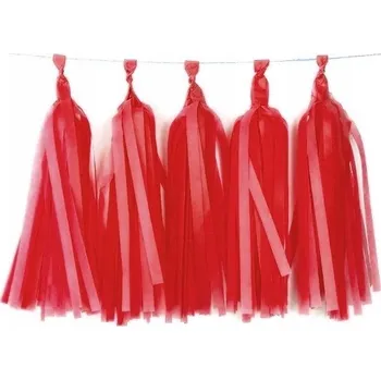 PAPÍROVÁ GIRLANDA S TŘÁSNĚMI 5 KS, 140 CM, RŮZNÉ BARVY