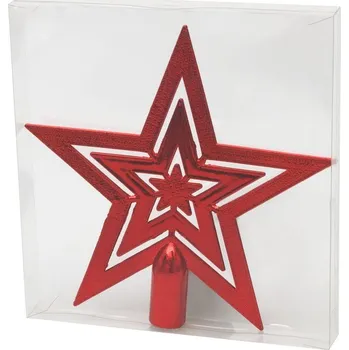 Vánoční ozdoba Ozdoba MagicHome Vianoce, 1 ks, 20 cm, hviezda, červená, na vianočný stromček