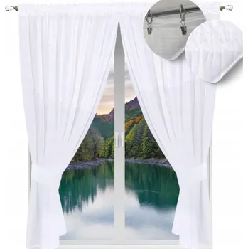 Záclona Hotová záclona na balkon 220x300, hladké záclony, lapač slunce, záclony voál do obýváku