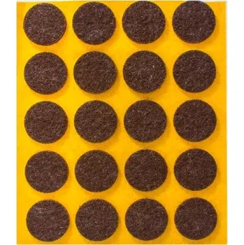 Podložka pod nábytek FILCOVÁ PODLOŽKA SAMOLEPICÍ průměr 20mm HNĚDÁ, FILCOVÉ PODLOŽKY 20KS
