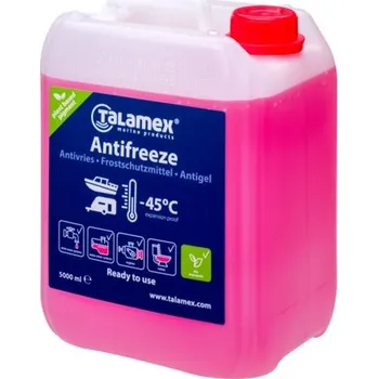 Náplň do chladiče a ostřikovače Talamax Nemrznoucí kapalina pro motory a vodovodní systémy Talamex (do -45 °C, růžová), objem 5 l