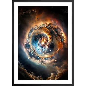 Obraz Plakát v černém rámu do obýváku ložnice 50x70 vesmír obraz