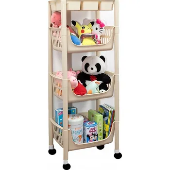 regál Plastový regál se 4 policemi béžový B093 Gold Start