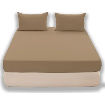 Prostěradlo Prostěradlo 90x200 cm s gumou Cotton world jersey Béžová vysoká kapsa GK11