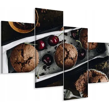 Obraz Vícedílný obraz MUFFINY Ovoce Dekorace 240x150
