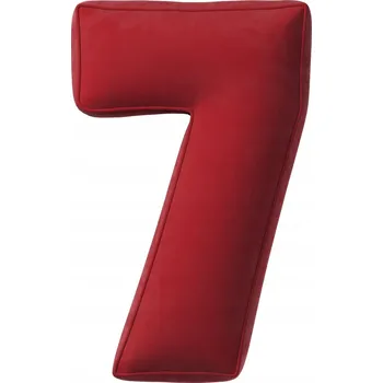 Polštář YellowTipi Polštář Číslice 7, sytě červená